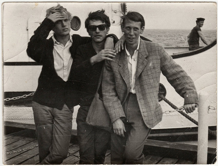 Tamás Szentjóby, Gábor Altorjay and István Dárday, Sopot, Poland, ca. 1963.