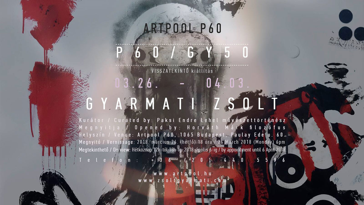 Zsolt Gyarmati 50th birthday, Artpool P60, Budapest, 2018.