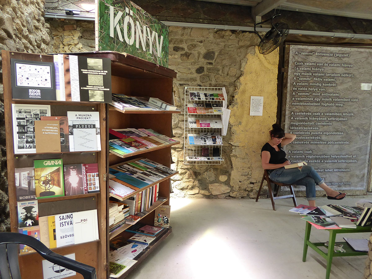 ISBN Book Gallery and Bea Istvánkó in Area 51, Kapolcs, 2018.