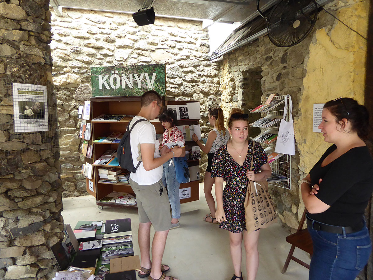 ISBN Book Gallery and Bea Istvánkó in Area 51, Kapolcs, 2018.