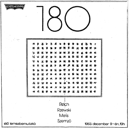 A 180-as csoport élő lemezbemutatója 1983. december 9-én