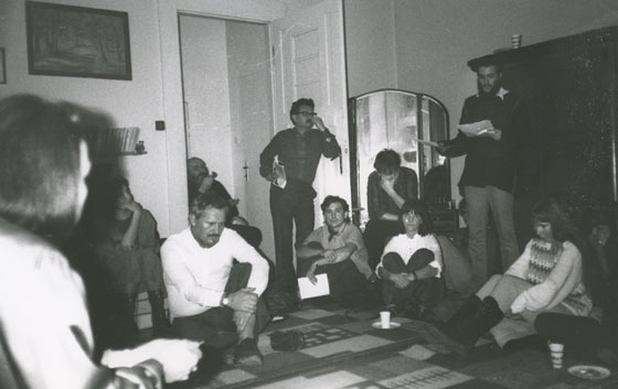 Poetry evening for the friends of the Hungarian Atelier, 7 December 1985.