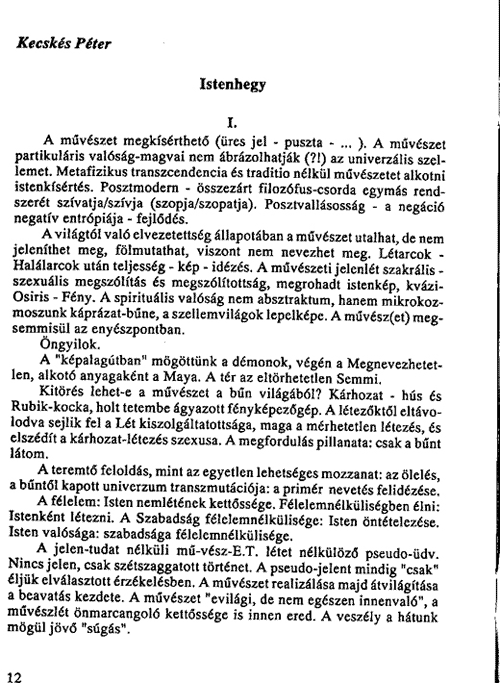 Kecskés Péter - Istenhegy