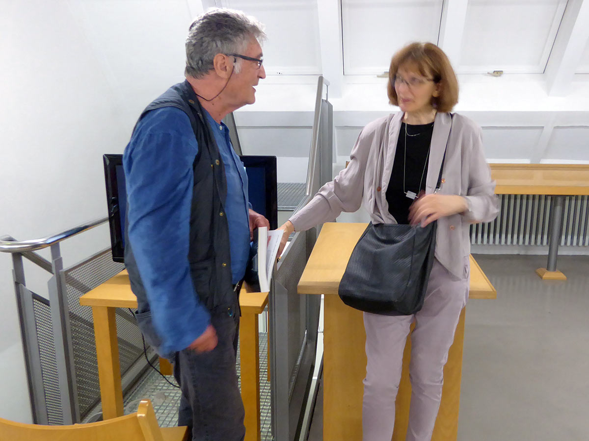 János Nádasdy and Júlia Klaniczay at the opening of Artpool: Aktives Archiv zeitgenössischer Kunst in Ungarn, Bremen, Germany, 2017.