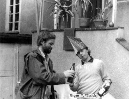 György Galántai and Jürgen O. Olbrich in Kassel, Germany, 1982.