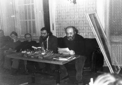 Györe Balázs, Erdély Miklós irodalmi estje, Írószövetség Székháza, 1985 szeptember 27.