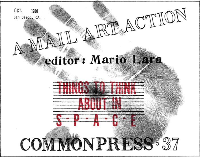 Title page of Commonpress 37 by Mario Lara, 1980.