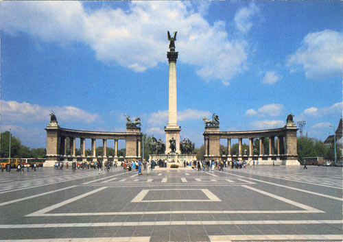 Monument Square, postcard
