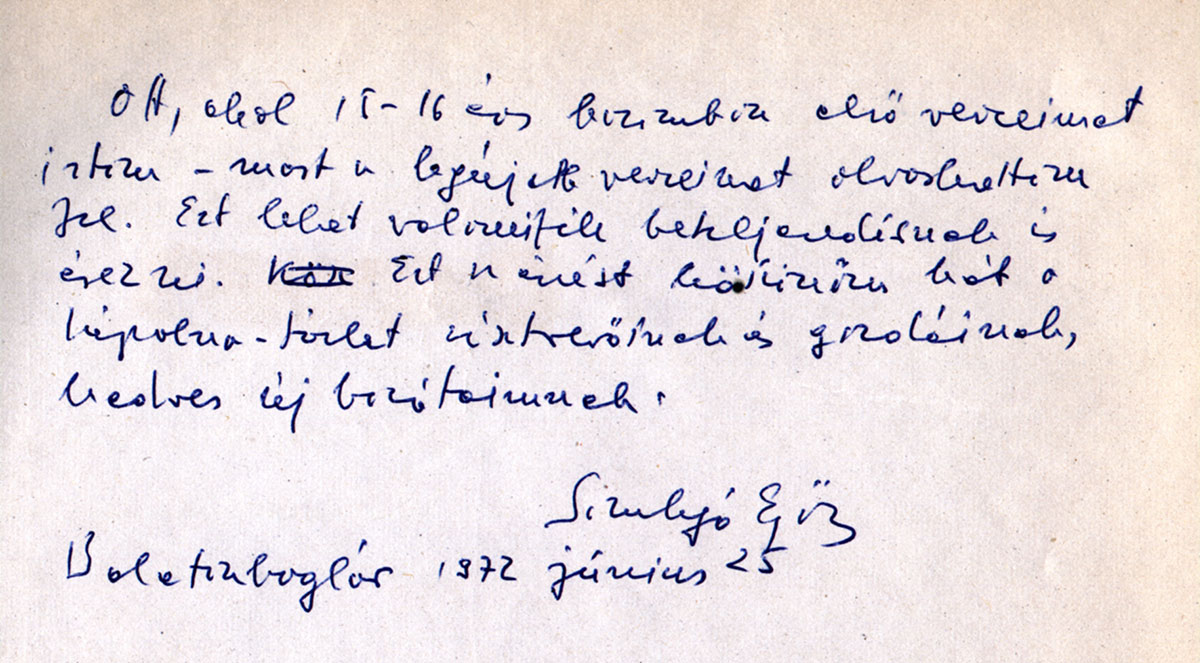 Somlyó György naplóbeírása