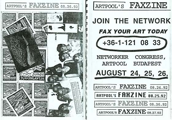 Artpool’s Faxzine, 1992.