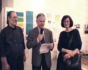 A megnyitón beszédet mond: Galántai György, Marschall Miklós, Klaniczay Júlia - Az Artpool 10 évének dokumentum-kiállítása