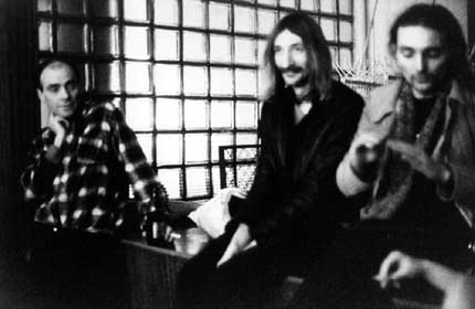 Gémes János Dixi és Waszlavik László, Bizottság koncert előtt, Egyetemi Színpad 1984.