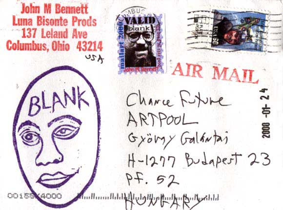 envelope by John M. BENNETT - BLANK